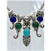 Image 1 : STERLING SILVER CAROLYN POLLACK NECKLACE WITH 5 SLIDE LEAF PENDANTS