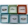 Image 1 : LOT OF 6 SMALL STERLING SILVER RINGS