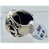 Image 2 : BIG AND BOLD BLUE STONED STERLING SILVER RING.