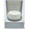 Image 2 : STERLING SILVER TANZANITE BRACELET WITH CERTIFICATE