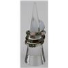 Image 1 : 3-PIECE STERLING STACKABLE RINGS WITH  BROWN AND MOTHER OF PEARL STONES