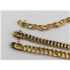 Image 3 : 3 GOLD-TONED STERLING SILVER BRACELETS WITH MOISSANITES AND DIAMONDS