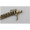 Image 4 : 3 GOLD-TONED STERLING SILVER BRACELETS WITH MOISSANITES AND DIAMONDS