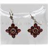 Image 4 : GORGEOUS REDDISH-ORANGE EARRING, NECKLACE AND RING SET .925