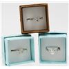 Image 1 : 3- SOLITAIRE CZ STERLING SILVER RINGS