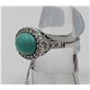 Image 2 : STUNNING ESPO JOSEPH ESPOSITA TURQUOISE CZ STERLING SILVER RING