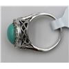 Image 3 : STUNNING ESPO JOSEPH ESPOSITA TURQUOISE CZ STERLING SILVER RING