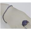 Image 1 : TANZANITE COLORED STERLING SILVER BRACELET AND RING