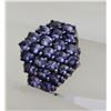 Image 3 : TANZANITE COLORED STERLING SILVER BRACELET AND RING