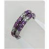 Image 1 : BEAUTIFUL THAILAND .925 STACKABLE PURPLE STERLING RINGS WITH CZS