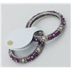 Image 2 : BEAUTIFUL THAILAND .925 STACKABLE PURPLE STERLING RINGS WITH CZS