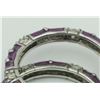 Image 3 : BEAUTIFUL THAILAND .925 STACKABLE PURPLE STERLING RINGS WITH CZS