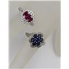 Image 1 : TWO BEAUTIFUL STERLING SILVER CLUSTER RINGS
