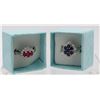 Image 2 : TWO BEAUTIFUL STERLING SILVER CLUSTER RINGS