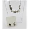 Image 1 : BEAUTIFUL VANDELL  .925 STERLING SILVER ORNATE LEAF NECKLACE AND EARRING SET