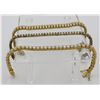 Image 3 : 3 BEAUTIFUL GOLD-TONED STERLING SILVER BRACELETS WITH CZS