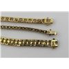Image 4 : 3 BEAUTIFUL GOLD-TONED STERLING SILVER BRACELETS WITH CZS