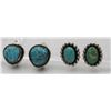 Image 1 : (2) PAIRS OF STERLING SILVER AND TURQUOISE EARRINGS