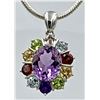 Image 4 : GORGEOUS STERLING SILVER AND MULTI-COLORED RHINESTONE SET