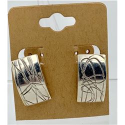 KOPLEWITZ SIGNED STERLING ARTISAN CLIP ON EARRINGS