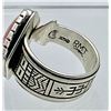 Image 2 : NAVAJO ZUNI AMERICAN INDIAN PINK AGATE STERLING SILVER RING