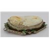 Image 2 : 14K GOLD & ENAMAL SHELL CAMEO PIN OR PENDANT