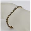 Image 1 : GOLD-TONE STERLING SILVER DIAMOND BRACELET