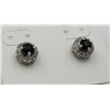 Image 2 : (3) RHINESTONE AND STERLING SILVER EARRINGS
