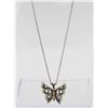 Image 2 : C CO. STERLING SILVER AND 12K BUTTERFLY NECKLACE