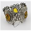 Image 3 : VINTAGE ART DECO DANECRAFT .925 STERLING SILVER HERMATITE BRACELET