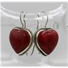 Image 2 : STERLING SILVER WITH RED STONES FOUR PIECE SET
