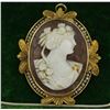 Image 1 : 10K CAMEO WITH SEED PEARLS PIN/PENDANT