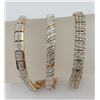 Image 1 : (3) GOLD TONED STERLING SILVER BRACELETS WITH CLASP CLOSURES