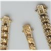 Image 2 : (3) GOLD TONED STERLING SILVER BRACELETS WITH CLASP CLOSURES