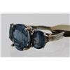 Image 1 : BLUE TOPAZ AND STERLING SILVER RING