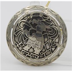 AZTEC MEXICO SILVER PIN/PENDANT STAMPED "EL SALVADOR"