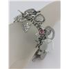 Image 1 : STERLING SILVER CHARM BRACELET WITH OVER 40 CHARMS