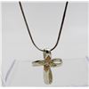 Image 1 : BEAUTIFUL STERLING SILVER AND 12K GOLD CROSS PENDANT
