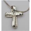Image 3 : BEAUTIFUL STERLING SILVER AND 12K GOLD CROSS PENDANT