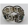 Image 2 : FOUR PANEL STERLING SILVER CUFF BRACELET WITH ABALONE SHELL