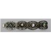 Image 5 : FOUR PANEL STERLING SILVER CUFF BRACELET WITH ABALONE SHELL