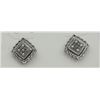 Image 2 : DIAMOND AND STERLING SILVER NECKLACE AND EARRINGS SET.