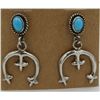 Image 1 : VINTAGE TURQUOISE EARRINGS SIGNED DTR JAY KING.