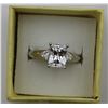 Image 2 : PAIR OF BEAUTIFUL STERLING SILVER AND CZ RINGS SIZE 9.5