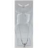 Image 1 : BEAUTIFUL 1950'S W & L CRYSTAL STERLING CANNETILE LAVALIERE NECKLACE