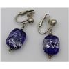 Image 2 : GORGEOUS STERLING SILVER BRACELET AND EARRING SET WITH BLUE STONES