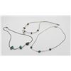 Image 1 : GROUP OF 3 STERLING SILVER AZTEC NECKLACES.