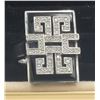 Image 3 : VELVET JEWELRY BOX WITH THREE STERLING SILVER RINGS