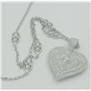 Image 2 : STERLING SILVER HEART PENDANT ON FANCY STERLING SILVER CHAIN