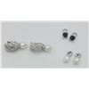 Image 1 : JUDITH RIPKA STERLING SILVER EARRINGS WITH THREE SETS OF DANGLES